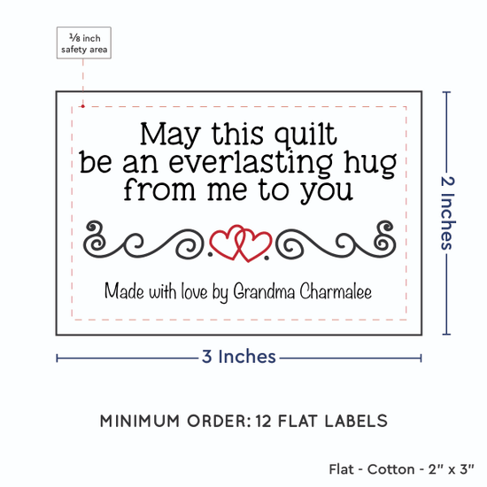 PPLR_HIDDEN_PRODUCT Double Heart Quote (2"x3" Cotton - 12 labels/set)