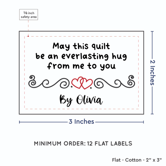 PPLR_HIDDEN_PRODUCT Double Heart Quote (2"x3" Cotton - 12 labels/set)