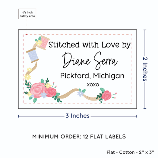 PPLR_HIDDEN_PRODUCT Thread and Flowers (2"x3" Cotton - 12 labels/set)