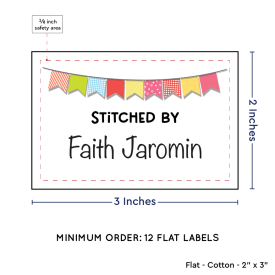 PPLR_HIDDEN_PRODUCT Colorful Banner (2"x3" Cotton - 12 labels/set)
