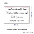 PPLR_HIDDEN_PRODUCT Large Text Only Label (2"x3"-Cotton)