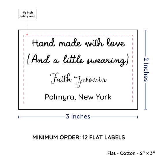 PPLR_HIDDEN_PRODUCT Large Text Only Label (2"x3"-Cotton)