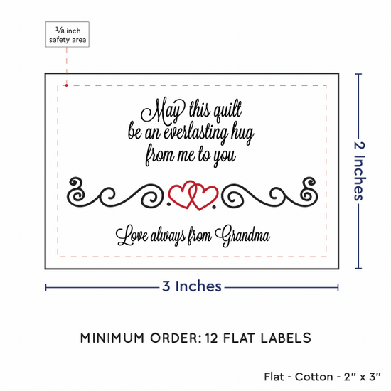 PPLR_HIDDEN_PRODUCT Double Heart Quote (2"x3" Cotton - 12 labels/set)