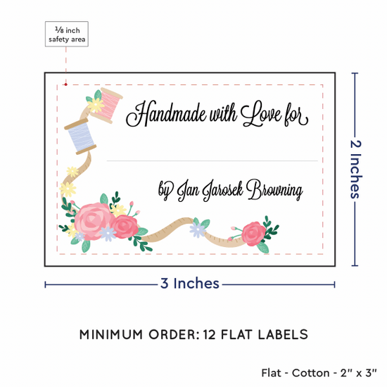 PPLR_HIDDEN_PRODUCT Thread and Flowers with Fill in Blanks (2"x3" Cotton - 12 labels/set)