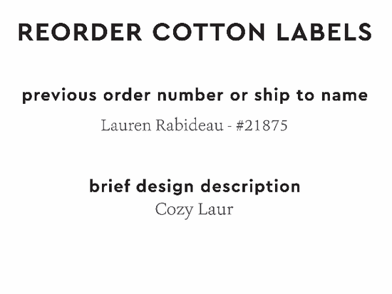 PPLR_HIDDEN_PRODUCT Reorder Previous Label Design - COTTON