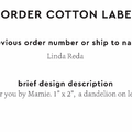 PPLR_HIDDEN_PRODUCT Reorder Previous Label Design - COTTON