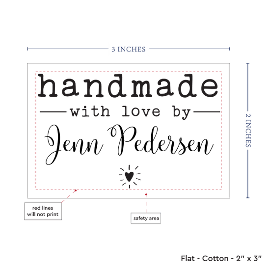 PPLR_HIDDEN_PRODUCT Modern Blanket Label with Heart (2"x3"-Cotton)