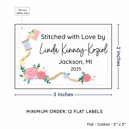 PPLR_HIDDEN_PRODUCT Thread and Flowers (2"x3" Cotton - 12 labels/set)