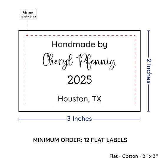 PPLR_HIDDEN_PRODUCT Large Text Only Label (2"x3"-Cotton)