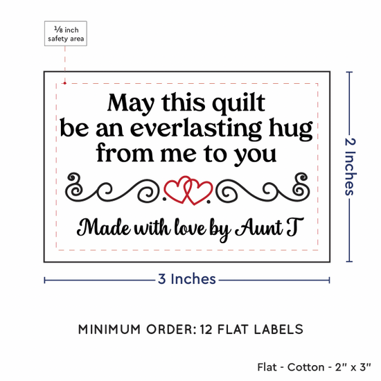 PPLR_HIDDEN_PRODUCT Double Heart Quote (2"x3" Cotton - 12 labels/set)