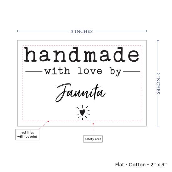 PPLR_HIDDEN_PRODUCT Modern Blanket Label with Heart (2"x3"-Cotton)
