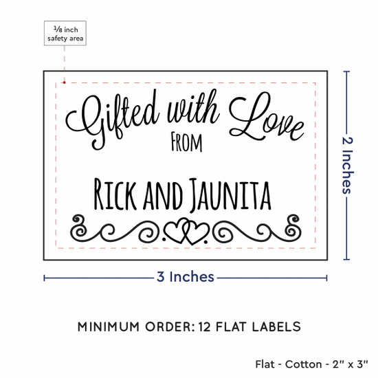 PPLR_HIDDEN_PRODUCT Double Heart Border (2"x3" Cotton - 12 labels/set)