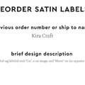 PPLR_HIDDEN_PRODUCT Reorder Previous Label Design - SATIN