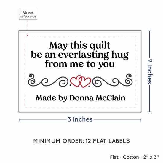 PPLR_HIDDEN_PRODUCT Double Heart Quote (2"x3" Cotton - 12 labels/set)