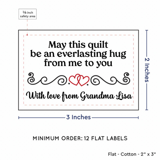 PPLR_HIDDEN_PRODUCT Double Heart Quote (2"x3" Cotton - 12 labels/set)