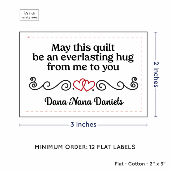 PPLR_HIDDEN_PRODUCT Double Heart Quote (2"x3" Cotton - 12 labels/set)