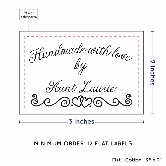 PPLR_HIDDEN_PRODUCT Double Heart Border (2"x3" Cotton - 12 labels/set)