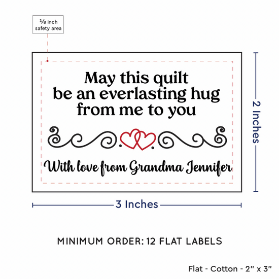 PPLR_HIDDEN_PRODUCT Double Heart Quote (2"x3" Cotton - 12 labels/set)