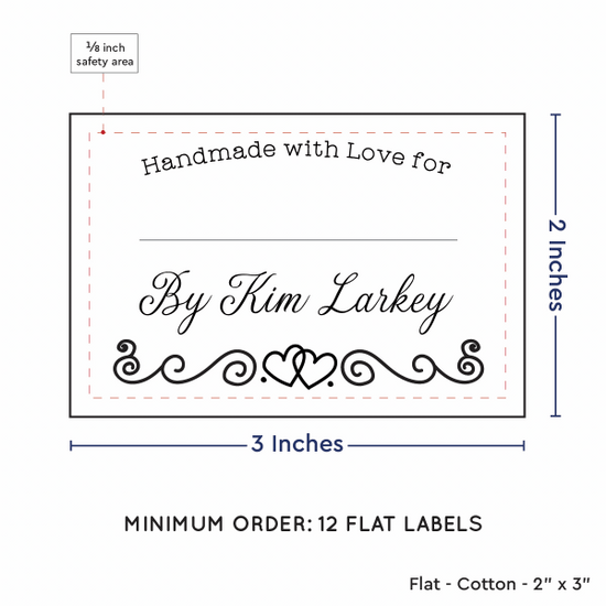 PPLR_HIDDEN_PRODUCT Double heart border with Fill in Blanks (2"x3" Cotton - 12 labels/set)