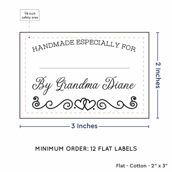 PPLR_HIDDEN_PRODUCT Double heart border with Fill in Blanks (2"x3" Cotton - 12 labels/set)