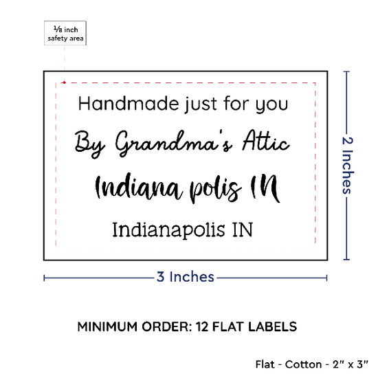 PPLR_HIDDEN_PRODUCT Large Text Only Label (2"x3"-Cotton)