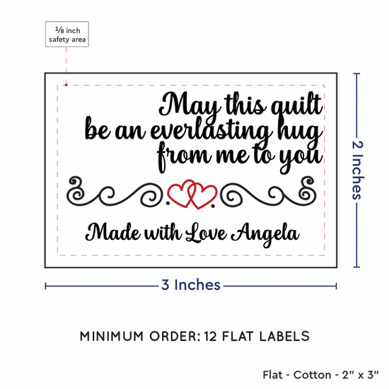 PPLR_HIDDEN_PRODUCT Double Heart Quote (2"x3" Cotton - 12 labels/set)