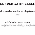 PPLR_HIDDEN_PRODUCT Reorder Previous Label Design - SATIN