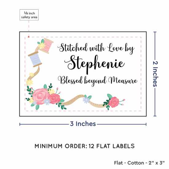 PPLR_HIDDEN_PRODUCT Thread and Flowers (2"x3" Cotton - 12 labels/set)