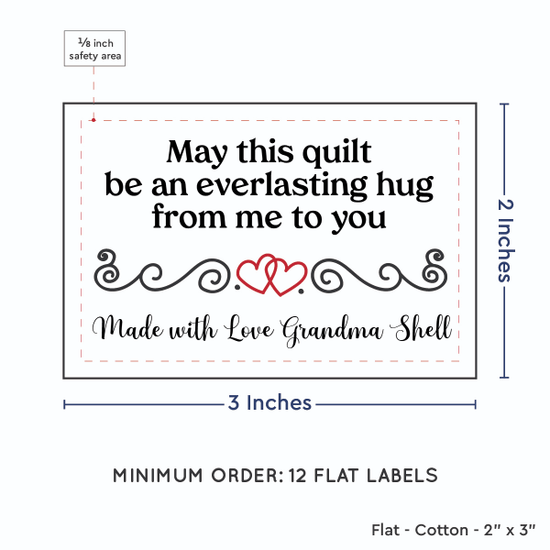 PPLR_HIDDEN_PRODUCT Double Heart Quote (2"x3" Cotton - 12 labels/set)