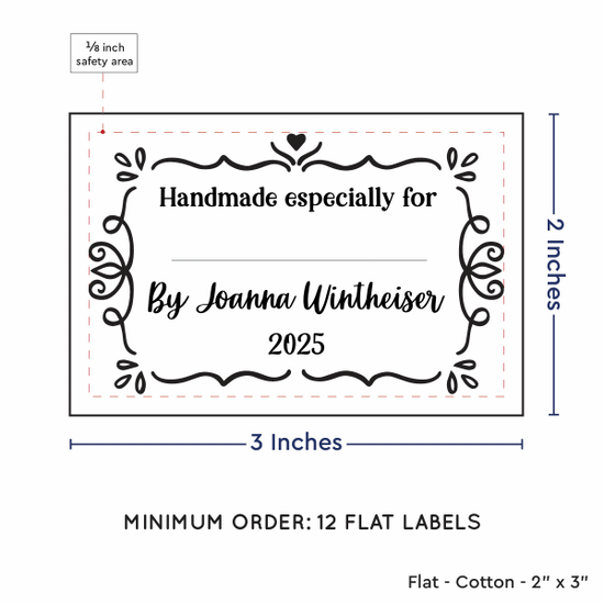 PPLR_HIDDEN_PRODUCT Swirl Accent Border with Fill in Blanks (2"x3" Cotton - 12 labels/set)