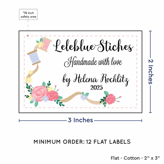 PPLR_HIDDEN_PRODUCT Thread and Flowers (2"x3" Cotton - 12 labels/set)