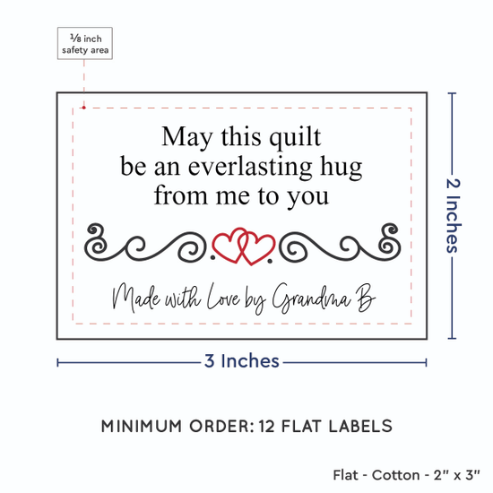 PPLR_HIDDEN_PRODUCT Double Heart Quote (2"x3" Cotton - 12 labels/set)