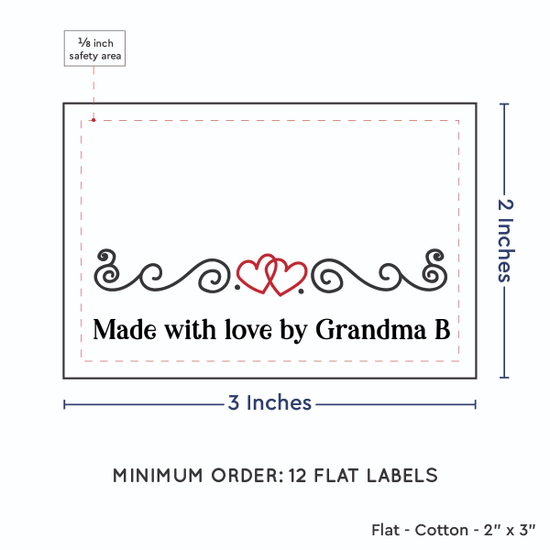 PPLR_HIDDEN_PRODUCT Double Heart Quote (2"x3" Cotton - 12 labels/set)