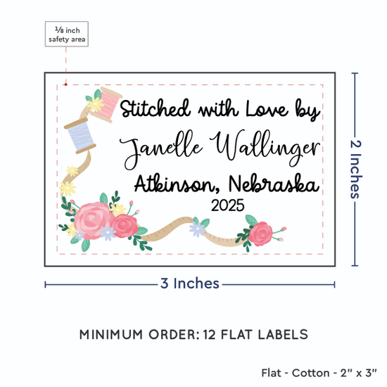 PPLR_HIDDEN_PRODUCT Thread and Flowers (2"x3" Cotton - 12 labels/set)