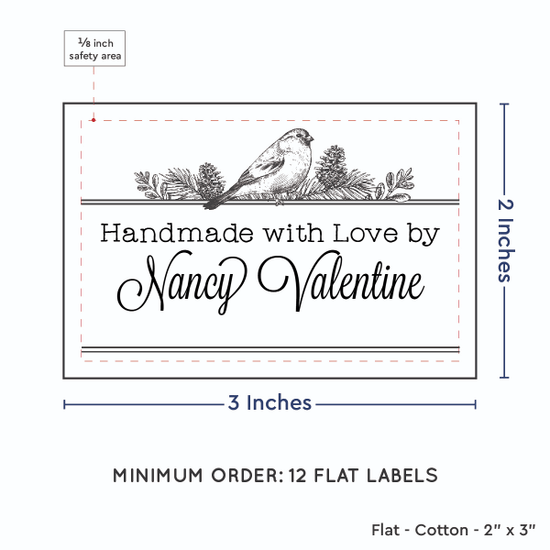 PPLR_HIDDEN_PRODUCT Winter Bird (2"x3" Cotton - 12 labels/set)