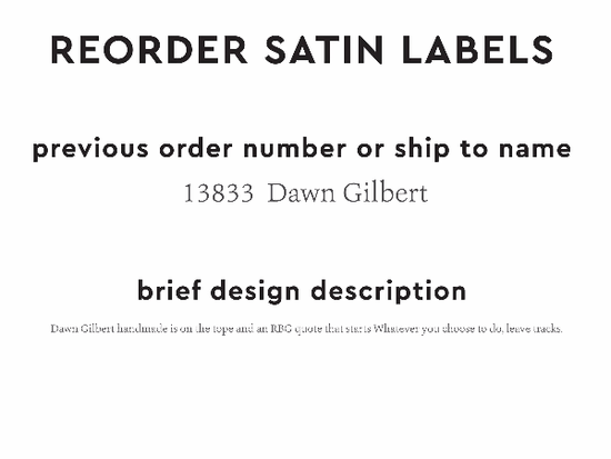 PPLR_HIDDEN_PRODUCT Reorder Previous Label Design - SATIN
