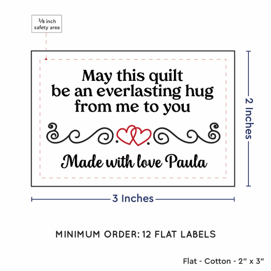 PPLR_HIDDEN_PRODUCT Double Heart Quote (2"x3" Cotton - 12 labels/set)