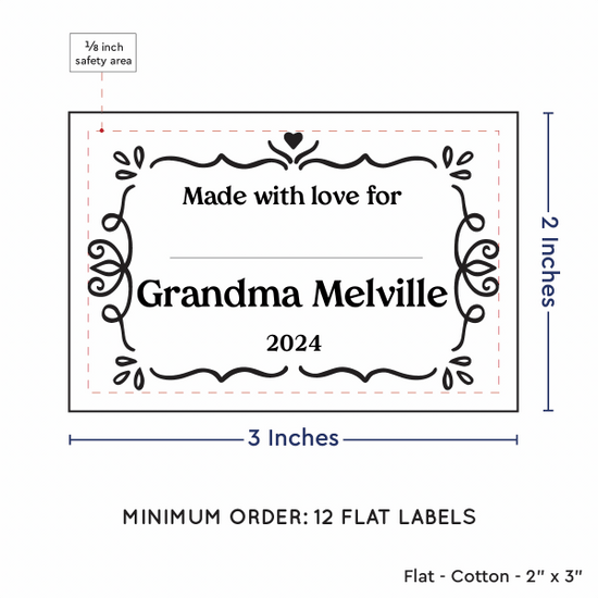 PPLR_HIDDEN_PRODUCT Swirl Accent Border with Fill in Blanks (2"x3" Cotton - 12 labels/set)