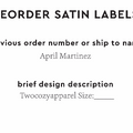 PPLR_HIDDEN_PRODUCT Reorder Previous Label Design - SATIN