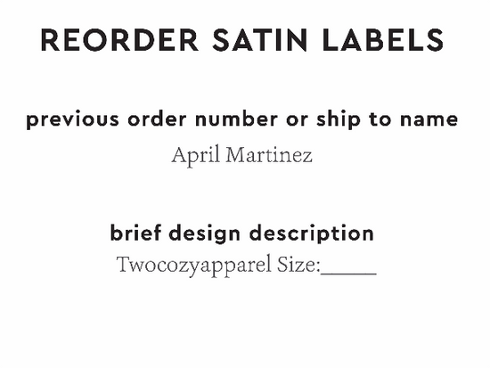 PPLR_HIDDEN_PRODUCT Reorder Previous Label Design - SATIN