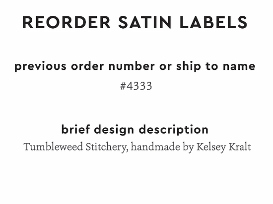 PPLR_HIDDEN_PRODUCT Reorder Previous Label Design - SATIN