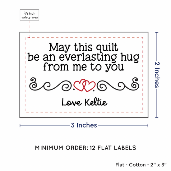 PPLR_HIDDEN_PRODUCT Double Heart Quote (2"x3" Cotton - 12 labels/set)