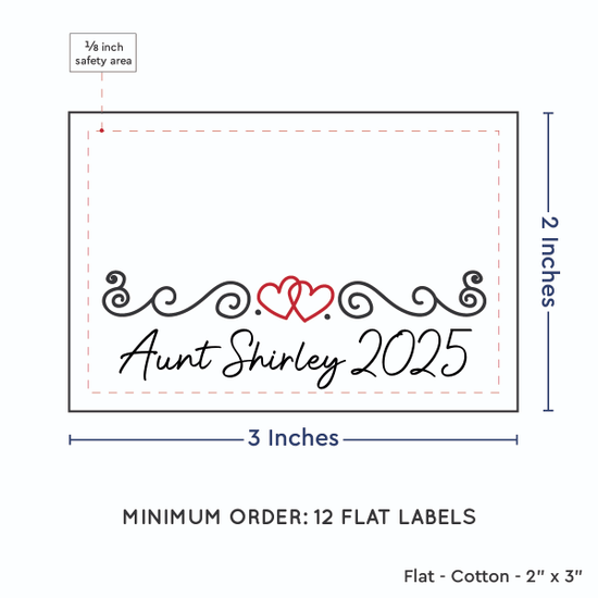 PPLR_HIDDEN_PRODUCT Double Heart Quote (2"x3" Cotton - 12 labels/set)