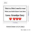 PPLR_HIDDEN_PRODUCT Large Text Only Label (2"x3"-Cotton)