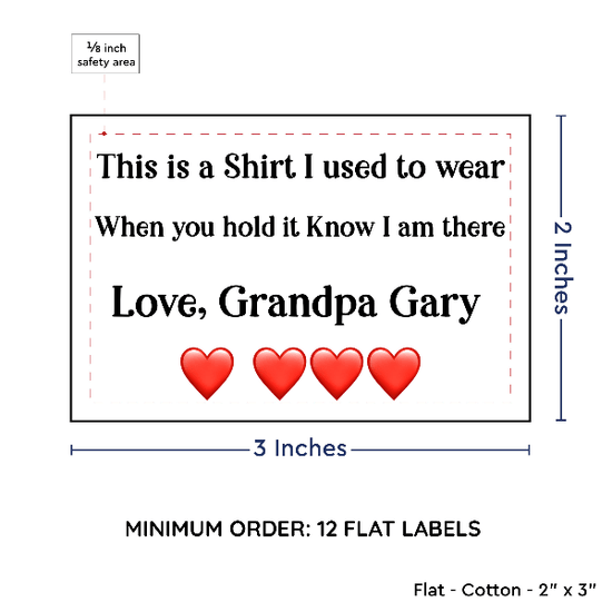 PPLR_HIDDEN_PRODUCT Large Text Only Label (2"x3"-Cotton)