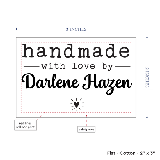 PPLR_HIDDEN_PRODUCT Modern Blanket Label with Heart (2"x3"-Cotton)