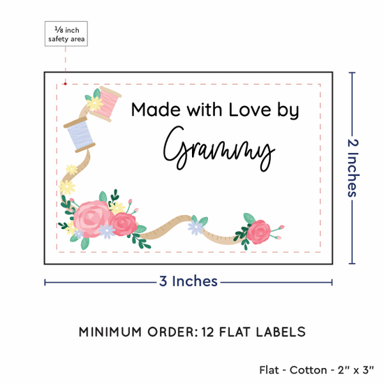 PPLR_HIDDEN_PRODUCT Thread and Flowers (2"x3" Cotton - 12 labels/set)