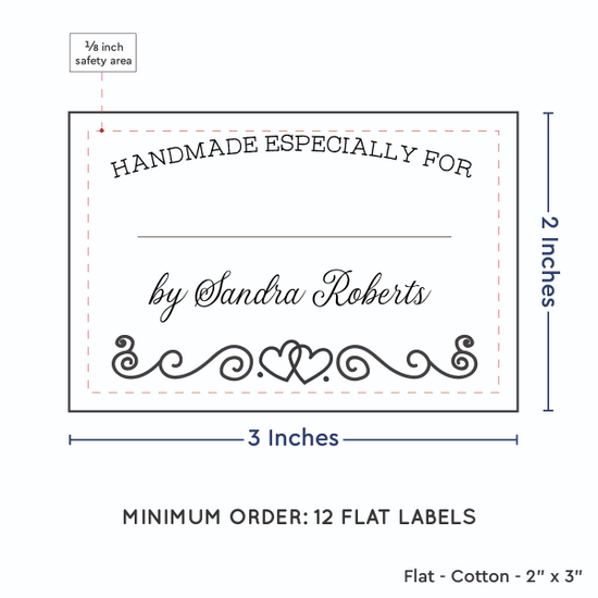 PPLR_HIDDEN_PRODUCT Double heart border with Fill in Blanks (2"x3" Cotton - 12 labels/set)