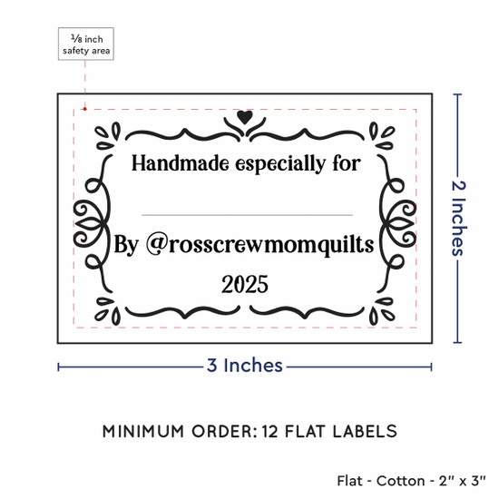 PPLR_HIDDEN_PRODUCT Swirl Accent Border with Fill in Blanks (2"x3" Cotton - 12 labels/set)