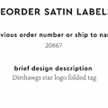 PPLR_HIDDEN_PRODUCT Reorder Previous Label Design - SATIN